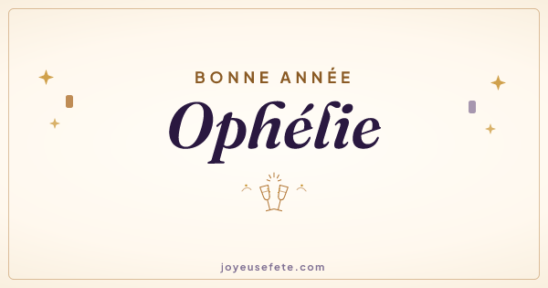 Image « Bonne année Ophélie » au format large