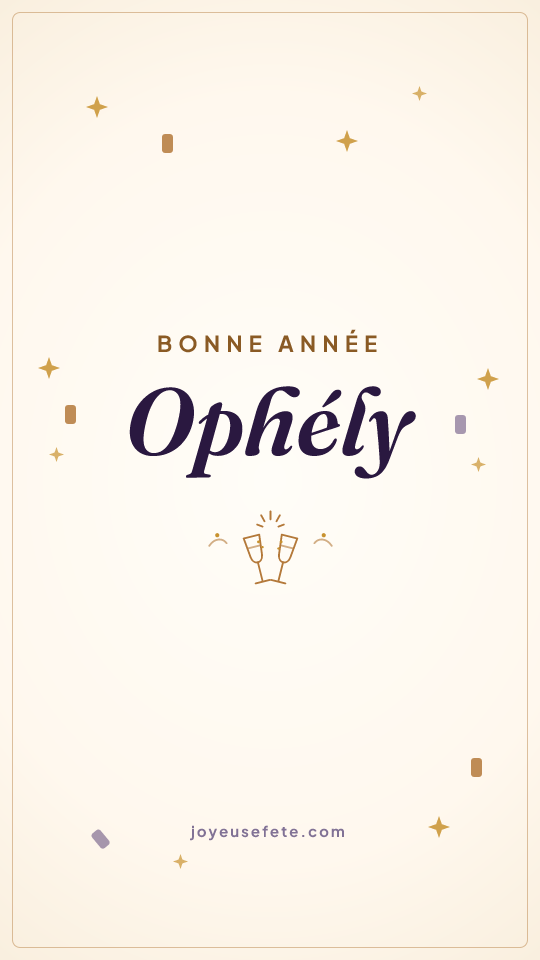 Image « Bonne année Ophély » au format story