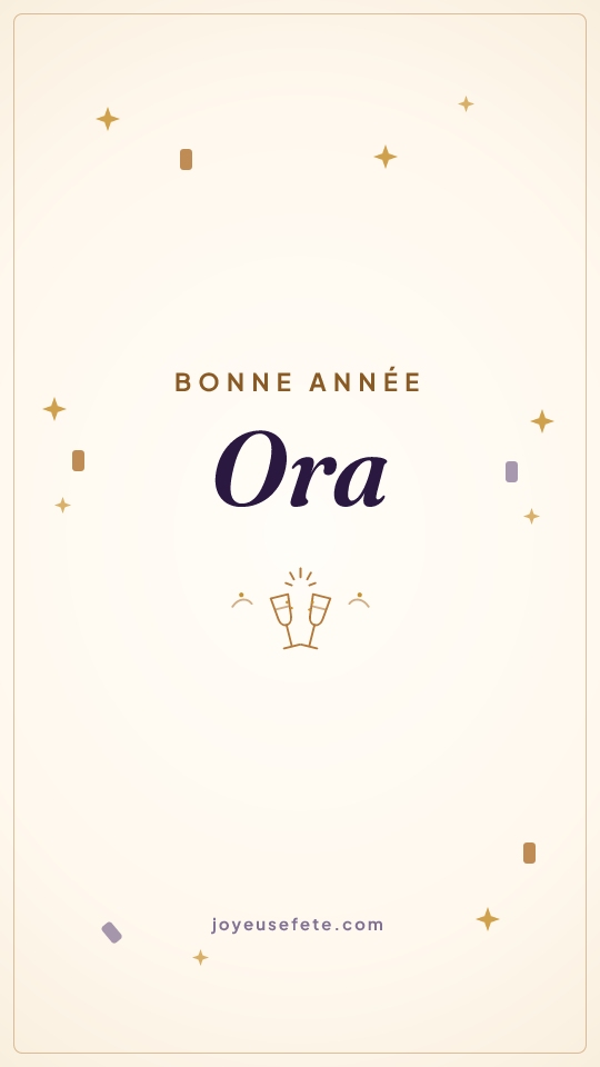 Image « Bonne année Ora » au format story