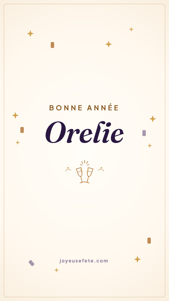 Image « Bonne année Orelie » au format story