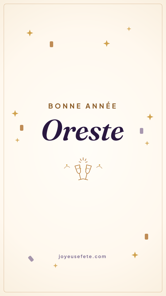 Image « Bonne année Oreste » au format story