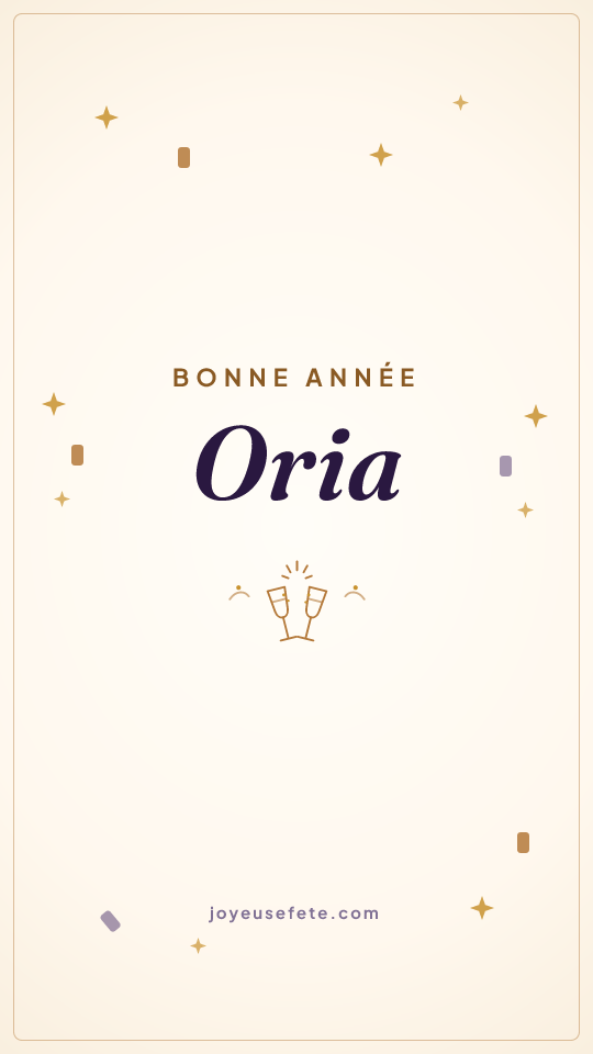 Image « Bonne année Oria » au format story