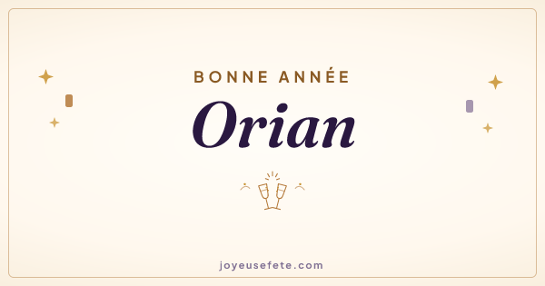 Image « Bonne année Orian » au format large