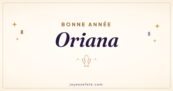 Image « Bonne année Oriana » au format large
