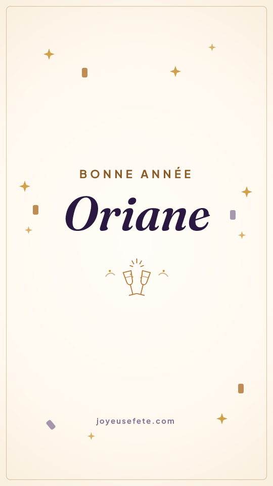 Image « Bonne année Oriane » au format story