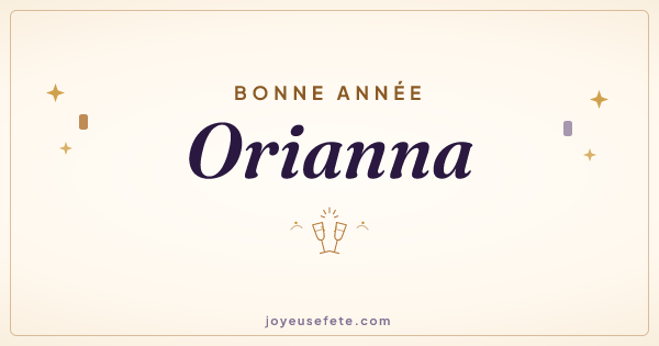 Image « Bonne année Orianna » au format large