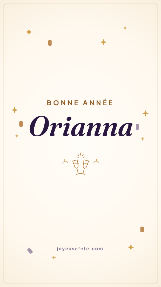 Image « Bonne année Orianna » au format story