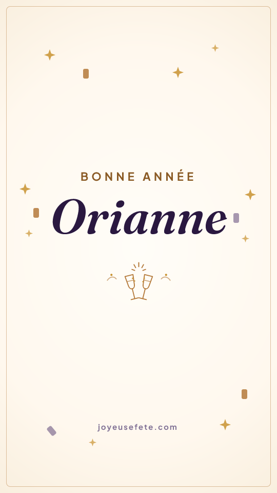 Image « Bonne année Orianne » au format story