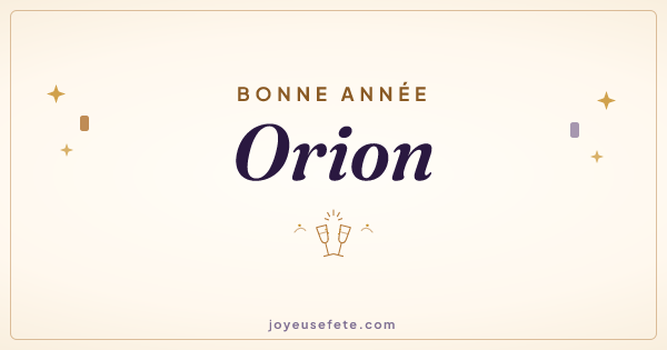 Image « Bonne année Orion » au format large