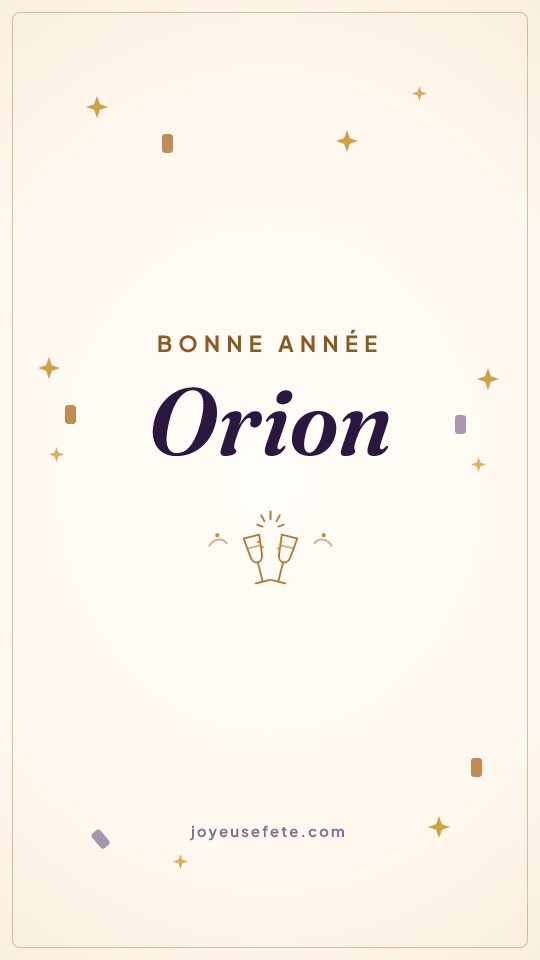 Image « Bonne année Orion » au format story