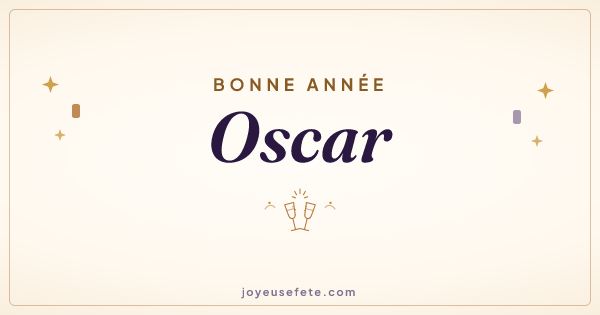 Image « Bonne année Oscar » au format large