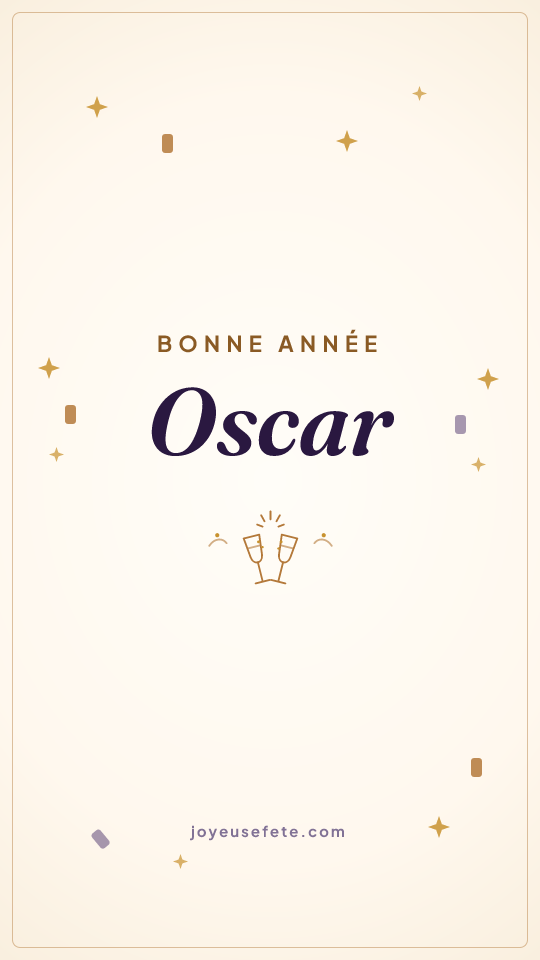 Image « Bonne année Oscar » au format story