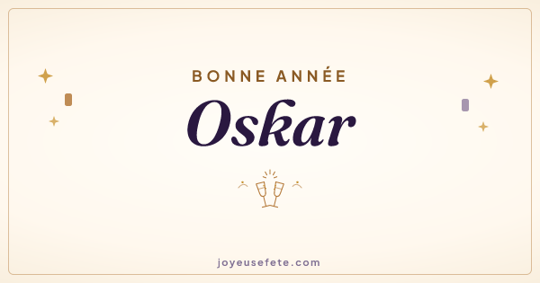 Image « Bonne année Oskar » au format large