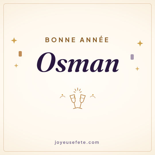 Image carrée « Bonne année Osman » pour WhatsApp