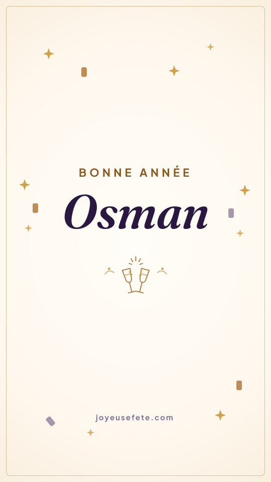 Image « Bonne année Osman » au format story