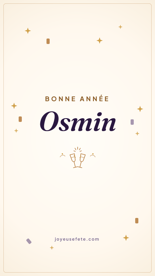 Image « Bonne année Osmin » au format story