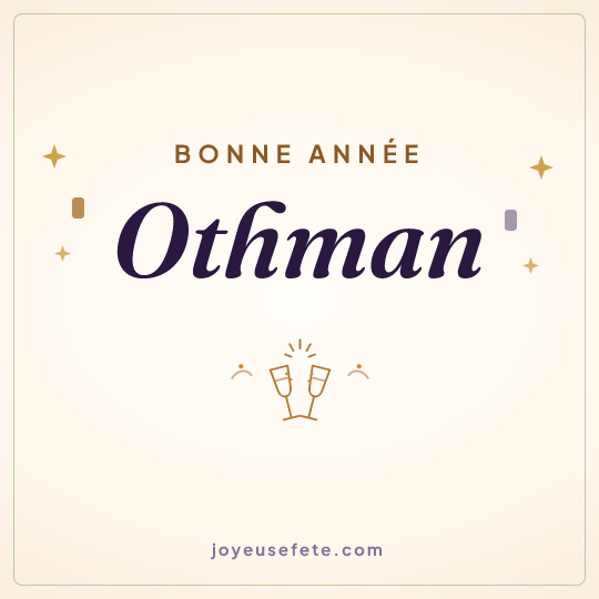 Image carrée « Bonne année Othman » pour WhatsApp