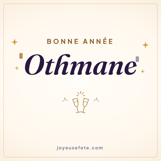 Image carrée « Bonne année Othmane » pour WhatsApp
