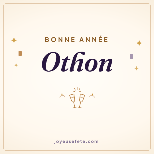 Image carrée « Bonne année Othon » pour WhatsApp