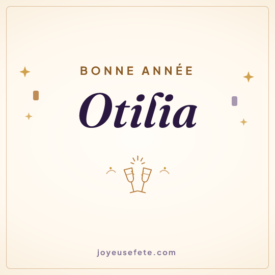 Image carrée « Bonne année Otilia » pour WhatsApp