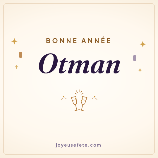 Image carrée « Bonne année Otman » pour WhatsApp