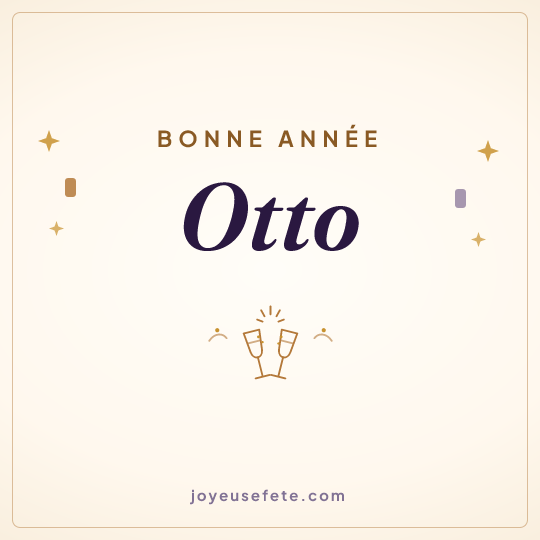 Image carrée « Bonne année Otto » pour WhatsApp