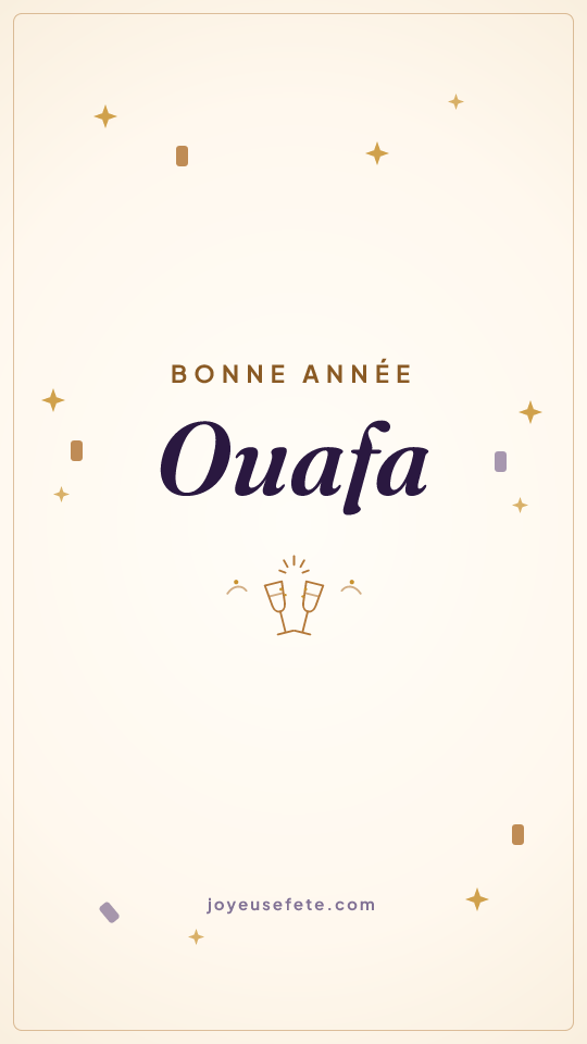 Image « Bonne année Ouafa » au format story