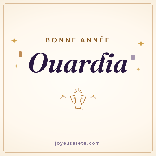 Image carrée « Bonne année Ouardia » pour WhatsApp