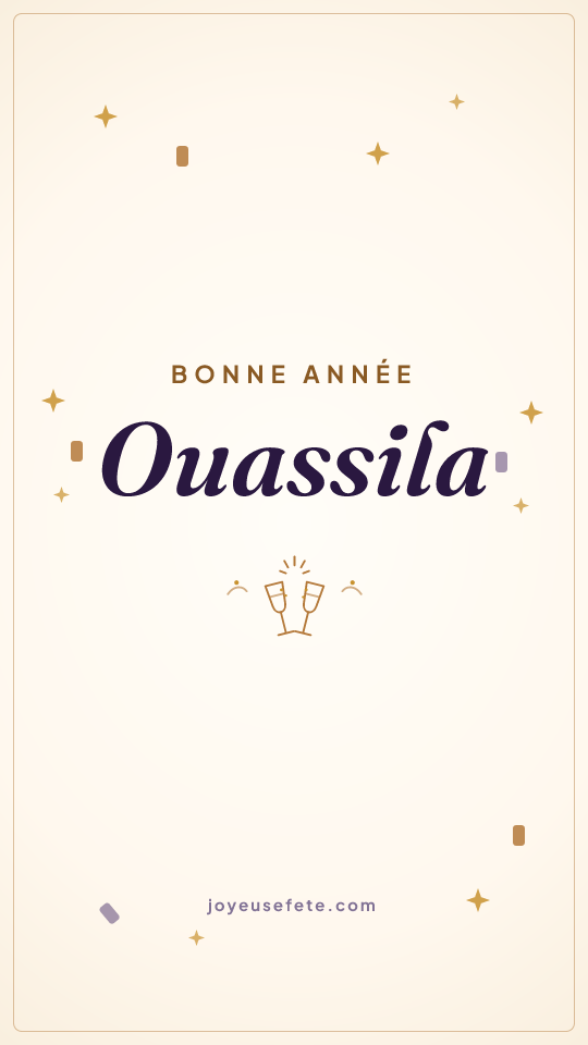 Image « Bonne année Ouassila » au format story