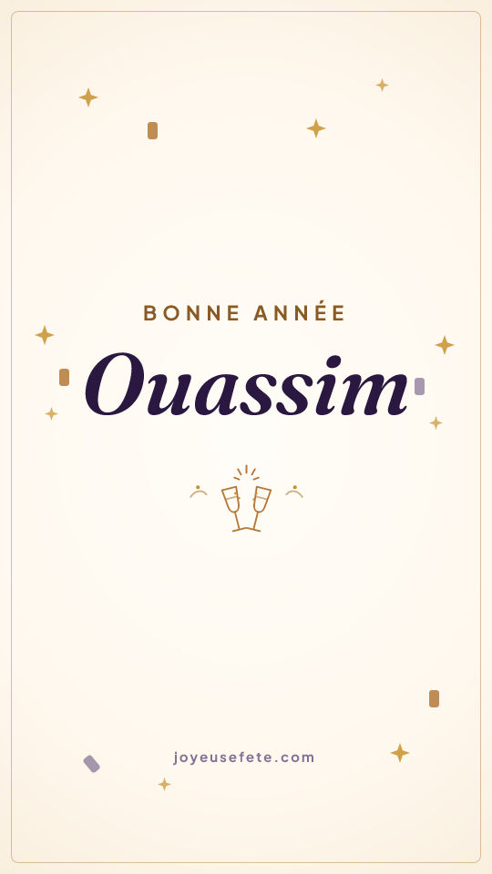 Image « Bonne année Ouassim » au format story