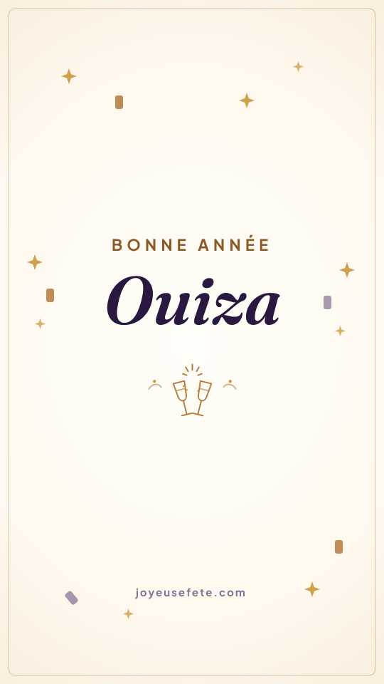 Image « Bonne année Ouiza » au format story