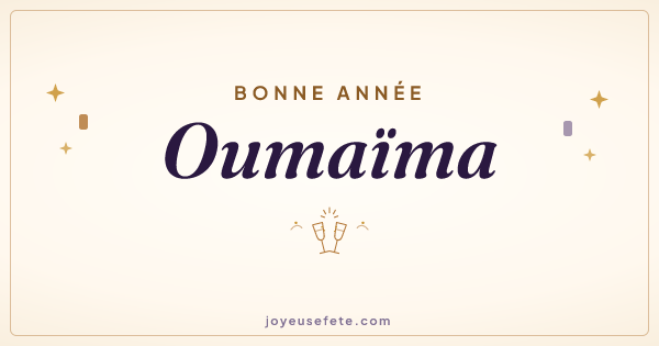 Image « Bonne année Oumaïma » au format large