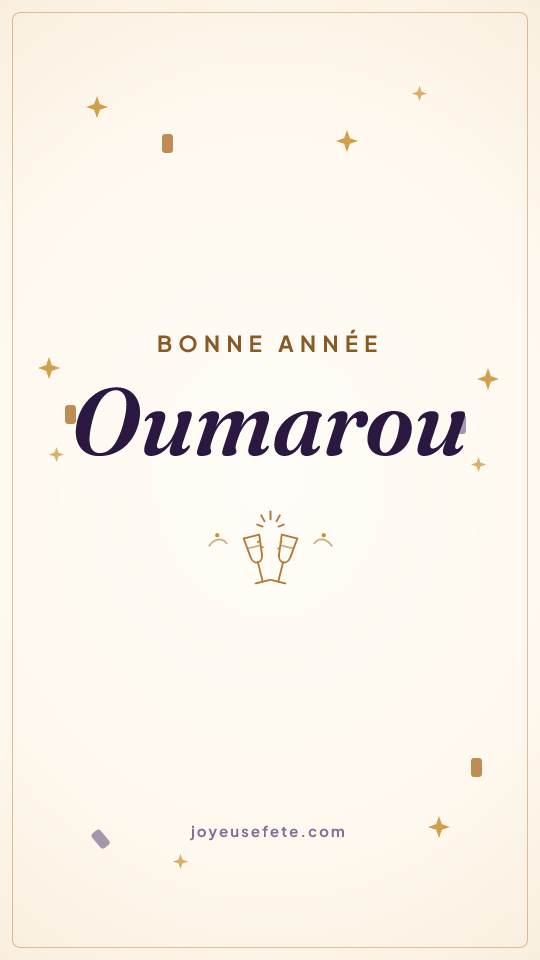 Image « Bonne année Oumarou » au format story