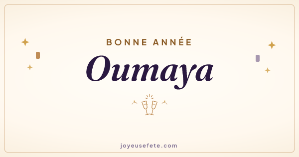 Image « Bonne année Oumaya » au format large