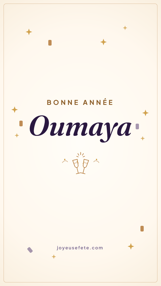 Image « Bonne année Oumaya » au format story