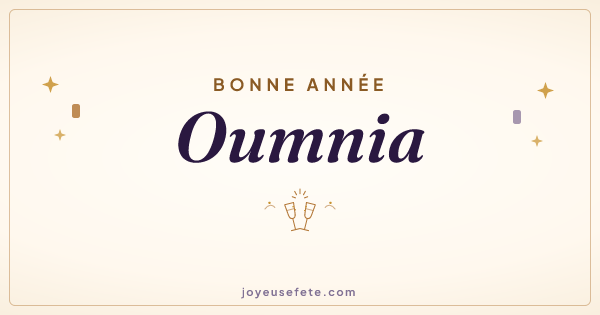 Image « Bonne année Oumnia » au format large
