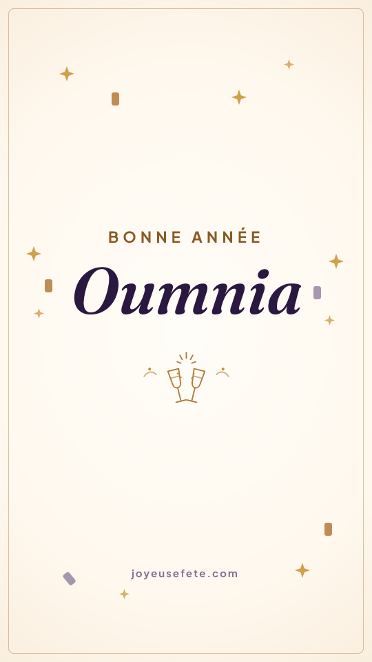 Image « Bonne année Oumnia » au format story