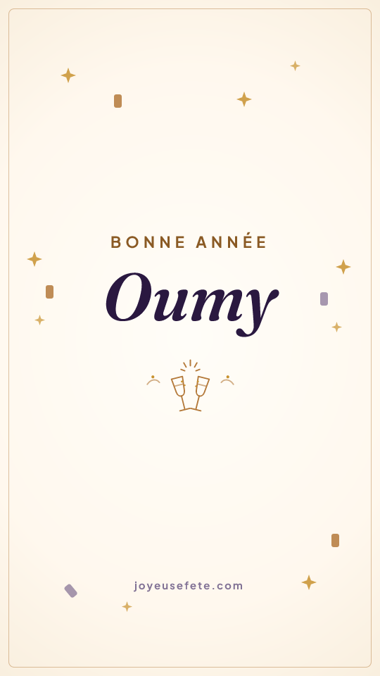Image « Bonne année Oumy » au format story