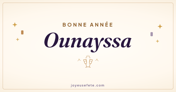 Image « Bonne année Ounayssa » au format large