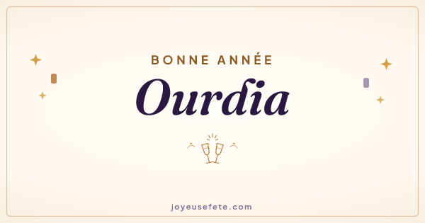 Image « Bonne année Ourdia » au format large