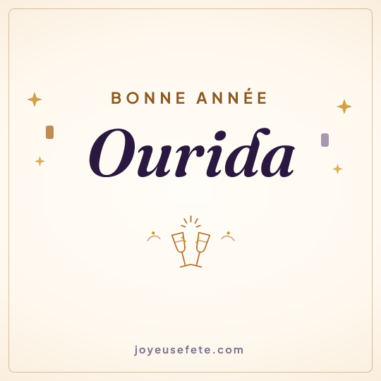 Image carrée « Bonne année Ourida » pour WhatsApp