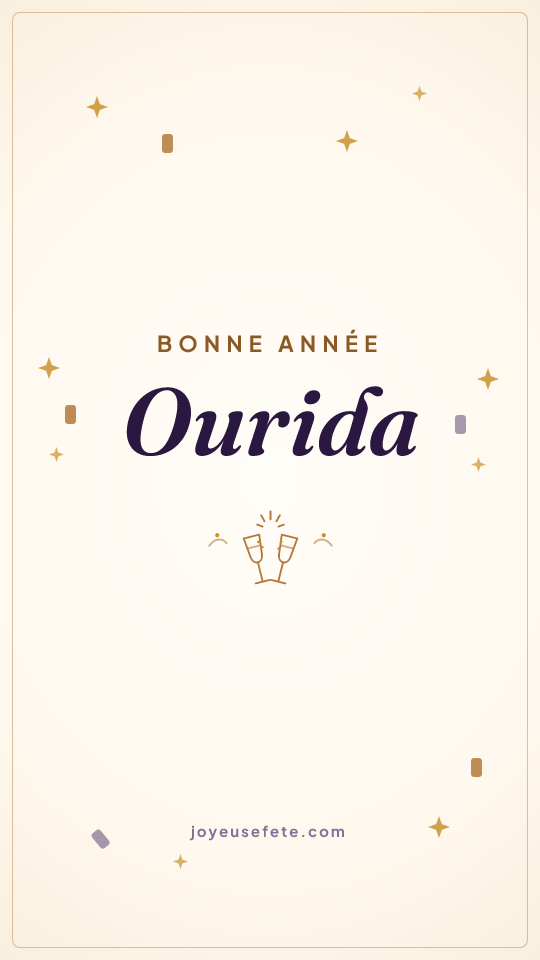 Image « Bonne année Ourida » au format story