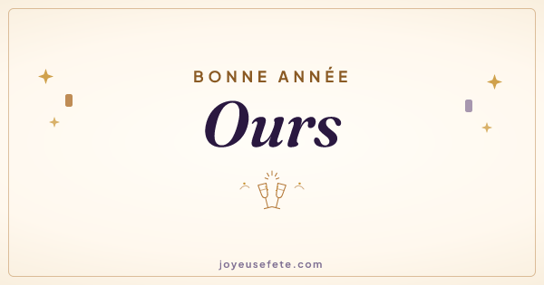 Image « Bonne année Ours » au format large