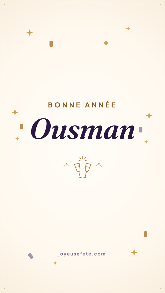 Image « Bonne année Ousman » au format story