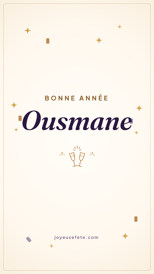Image « Bonne année Ousmane » au format story