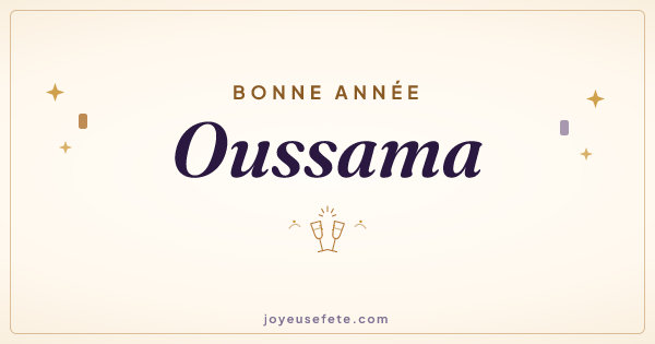 Image « Bonne année Oussama » au format large