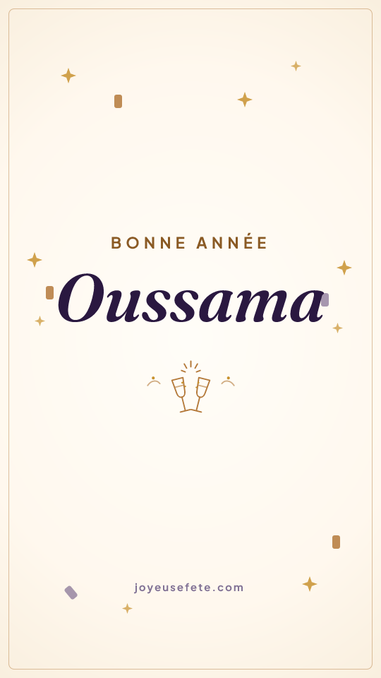 Image « Bonne année Oussama » au format story