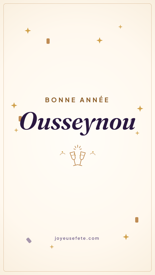 Image « Bonne année Ousseynou » au format story