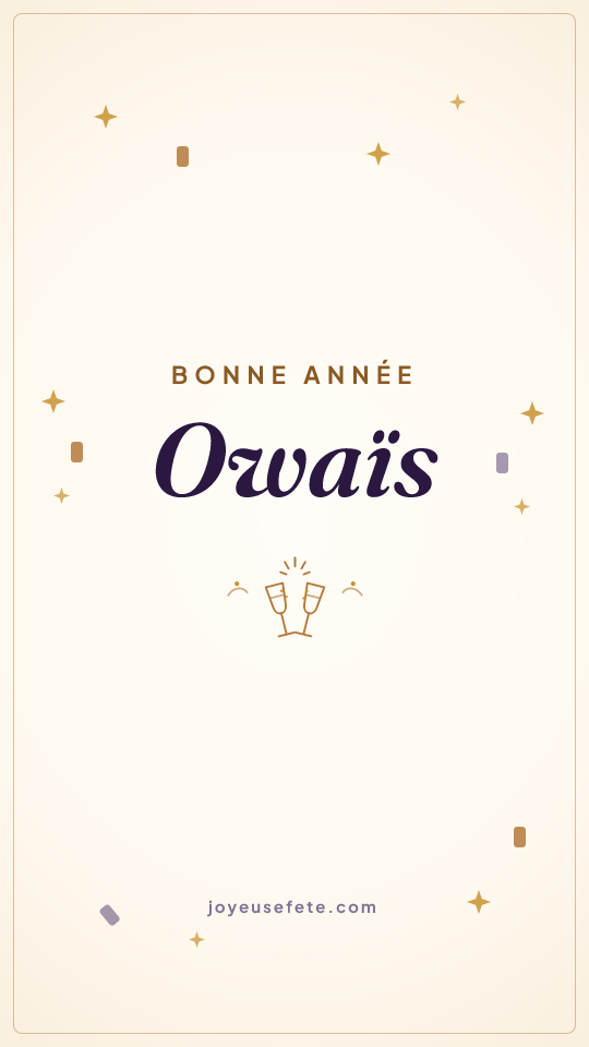Image « Bonne année Owaïs » au format story
