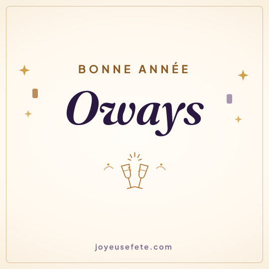 Image carrée « Bonne année Oways » pour WhatsApp
